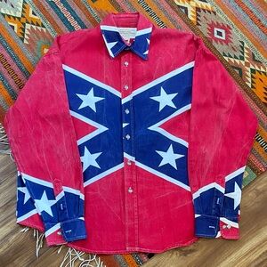 90s Confederate flag button-up. Limited edition.